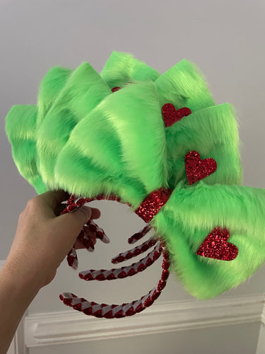 Green Fur Headband